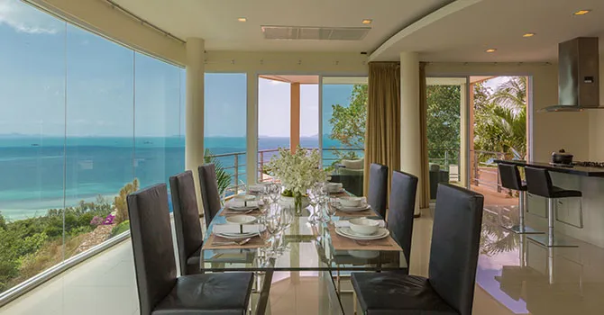 Villa Akira  Dining Table with View