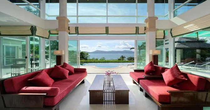 Glass House Villa  Living area
