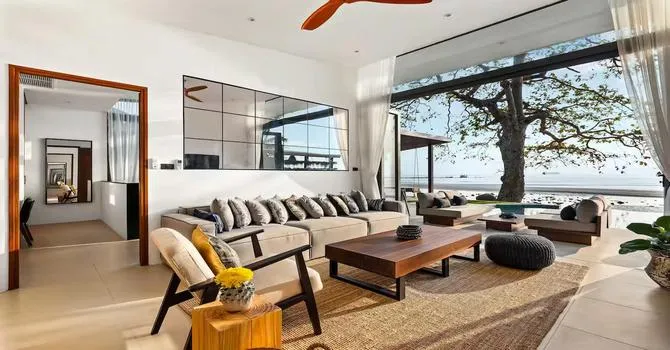 Kove Samui Beachfront Villa A  Living area