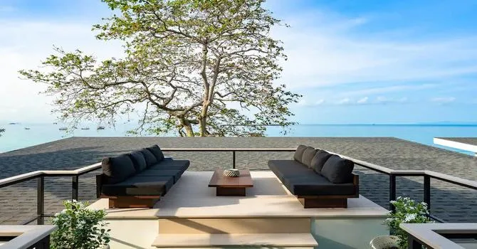 Kove Samui Beachfront Villa A  Outdoor sofa