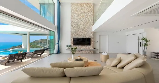 The Wave 2 - Modern sea view 5 bedroom  Living area