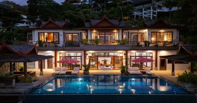 Villa Baan Thai Surin 6  Aerial shot