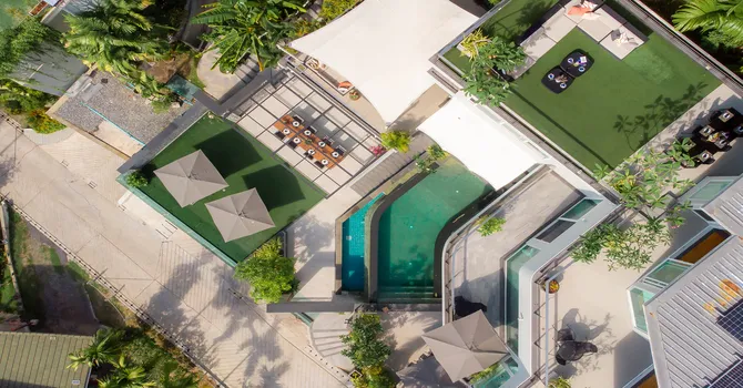 Villa Namaste  Aerial shot