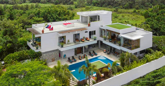 Villa White Skies  Aerial Shot